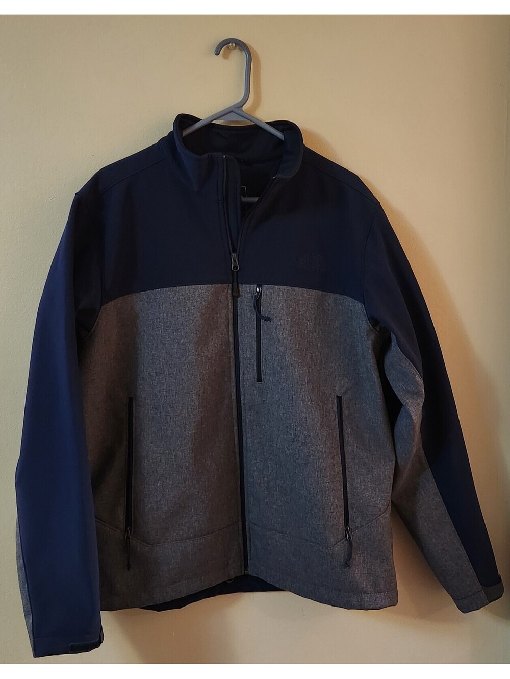 The North Face Men’s Large Jacket New Blue Gray Full Zip Coat High Quality